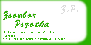 zsombor pszotka business card